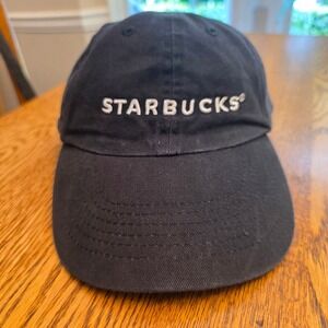 Starbucks Coffee Barista Employee Uniform Black Cotton Embroidered Dad Hat Cap